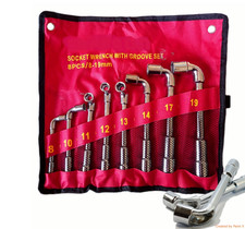 SET DI CHIAVI A PIPA 8 PEZZI IN ACCIAIO DA 8 MM A 19 MM FISSE IN  ASTUCCIO 