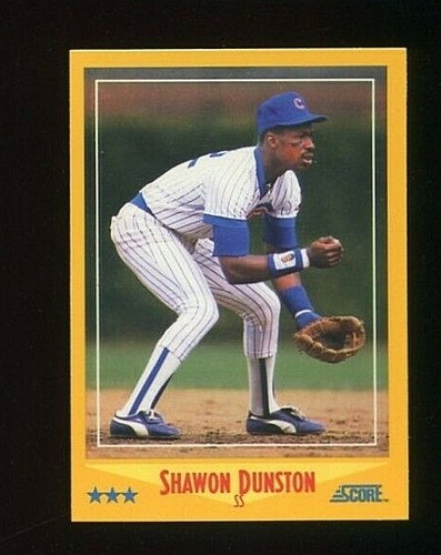 1988 SCORE GLOSSY #529 SHAWON DUNSTON CHICAGO CUBS
