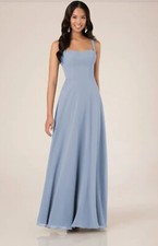 Windsor Blue Formal Gown Sweetheart Neckline Chiffon Size 16 Runs Small Fits 14