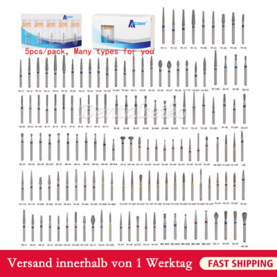 Dental FG Diamond Burs for High Speed Handpiece Friction Grip 5pcs/pack