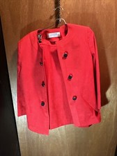 L. Magnin Red Jacket And Skirt. Size 12