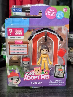 Adopt Me Nursery Doug Donkey Figure Playset w VIRTUAL ITEM CODE & Task Board NEW