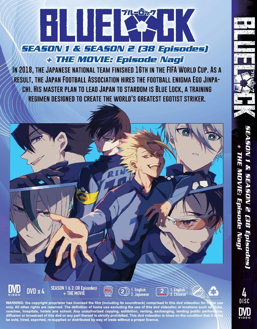 DVD Anime BlueLock Blue Lock Season 1+2 Vol.1-38End+The Movie