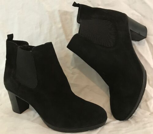 Clever Soles Black Ankle Suede Lovely Boots Size 6 (659Q) - Picture 1 of 12