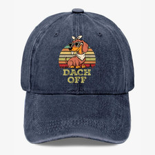 Dach Off Funny Dachshund Hat Retro Dog Lover Gift Washed Baseball Cap Adjustable