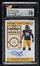 2019 Panini Contenders Rookie Ticket Isaiah Buggs #232 CSG 10 Gem Mint Auto 0c2