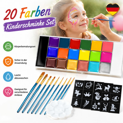 Face Paint Set 20 Farben Halloween Karneval Festival Weihnachtsaufführungen