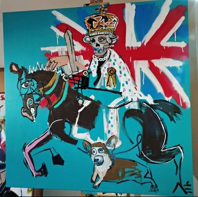 Manuel MANÉ | ''Royal Queen'' | Original Unikat 1/1 | 140x140cm | NUR ABHOLUNG