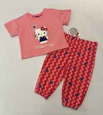 Hello Kitty Baby Girl 6-9 Months Pants Shirt 2 PC Set Cute Pink Outfit New