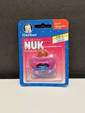 Vintage Gerber Original Orthodontic Pacifier Size 2 NOS Pink Purple 1997