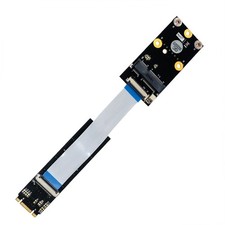 New M.2 NGFF Key B/M/B M to Mini PCI-E Adapter w/ FFC Cable For WiFi Combo Card