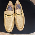 Antonio Cerrelli Elite Shoes Mens 8.5 Tan Embossed Loafers Slip On Dress worn 1 — photo 1