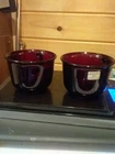 Vintage Anchor Hocking Glass Royal Ruby Red Glass Cups Of 2 Excellent Condition