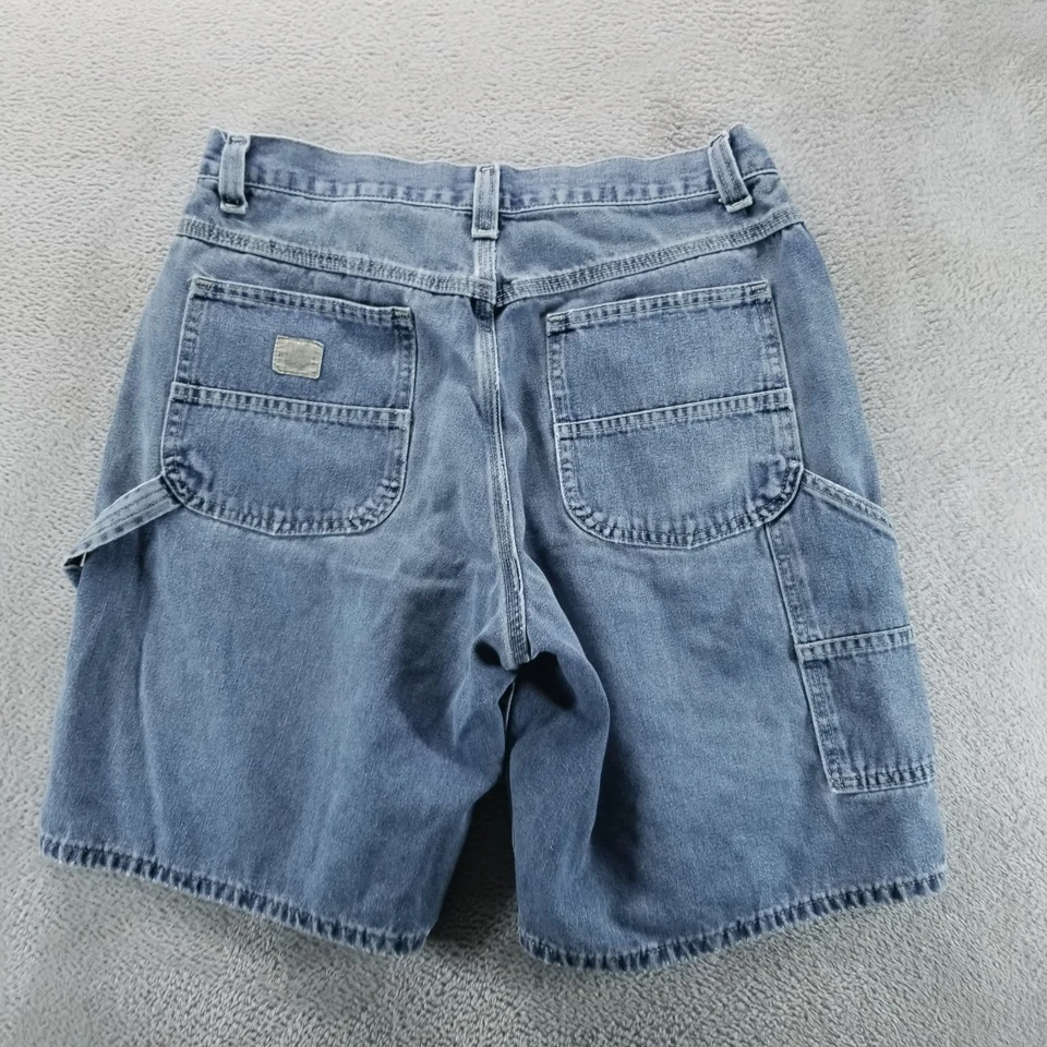 Pantalones Cortos Lee Denim Para Hombres 32 Azul Carpintero Recto 10" Sueltos Pantalones Cortos de Skate Y2K Foto 2 de 4