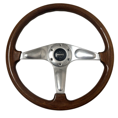 MOMO CERTO Wood Steering Wheel 36cm Polished Spoke 95 New HKB Horn