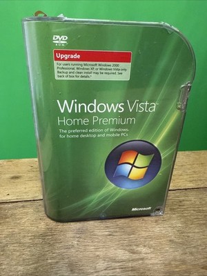 Microsoft WINDOWS VISTA HOME PREMIUM Upgrade 32 Bit DVD Software w/ Key 