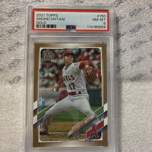 2021 Topps  Series One - Shohei Ohtani #150 Gold /2021 PSA 8 Angels Dodgers MVP