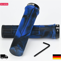 Fahrradgriffe 2Er Set Blau, Ergonomisch Mit Aluminium Schloss, 22 Mm