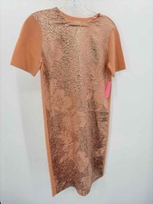 Pre-Owned Tory Burch Tan Size XS Knit Short Short Sleeve Dress
