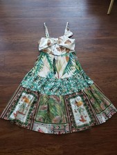 NWOT Farm Rio Tropical Floral Girly Tiered Midi 100% Cotton Sundress Size Small