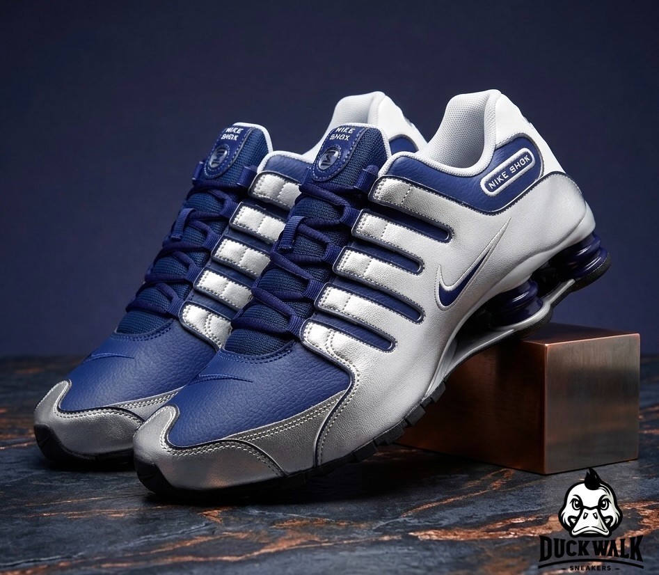 Nike Shox NZ Shoes Midnight Navy Silver Black 378341-402 Men's