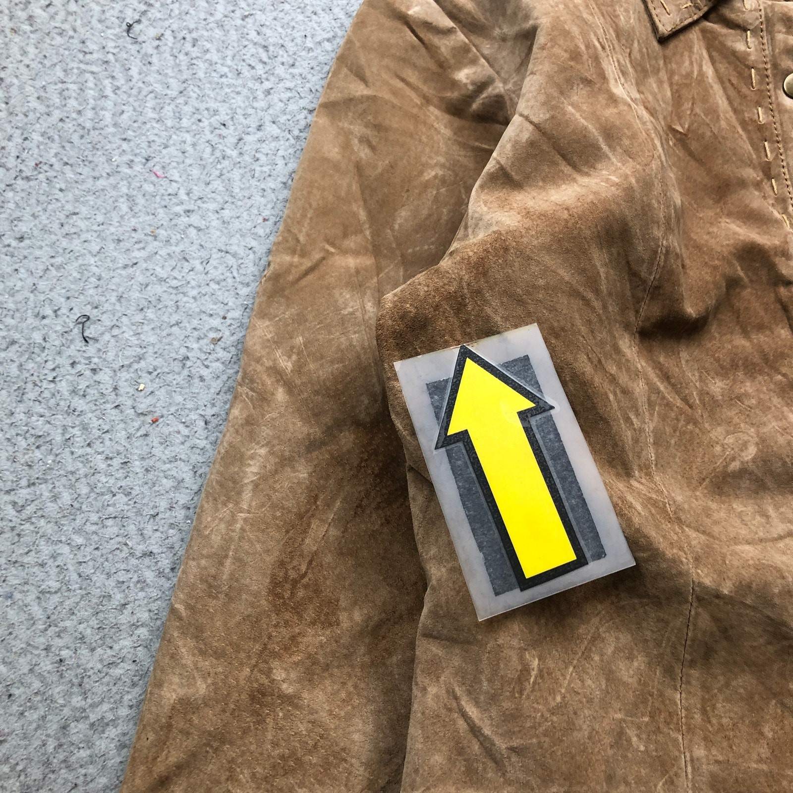 AMI Suede Leather Lined Snap Button Jacket Womens… - image 10