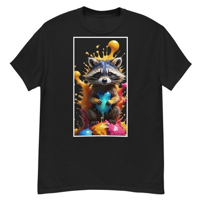 Rocky Raccoon Color Black T-shirt 