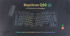KEYCHRON Q10 (ALICE LAYOUT) QMK CUSTOM MECHANICAL KEYBOARD - SILVER GREY