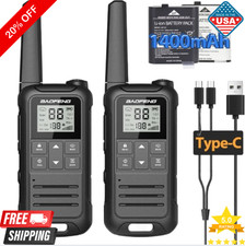 2 Pack Long Range Walkie Talkies 50 Mile Two Way Radio Waterproof w/ Headsets