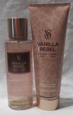 Victoria's Secret Fragrance Mist  Lotion Set Lot of 2 VANILLA REBEL