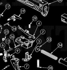 Taurus TX22 Slide Lock Spring Part 29 fits TORO, Compact, Competition