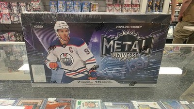 FACTORY SEALED 2023 24 SKYBOX METAL UNIVERSE NHL HOCKEY  HOBBY BOX PMG'S!!