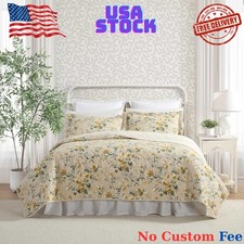 King Quilt Set, Reversible Cotton Bedding with Matching Shams, Lightweight ...