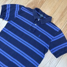 VINTAGE Polo Ralph Lauren Shirt Kids M 12/14 Purple Stripe