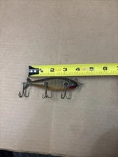 Vintage Creek Chub Injured Minnow Glass Eye Fishing Lure