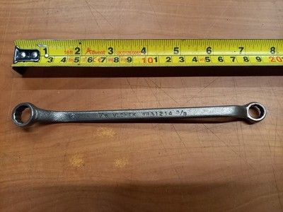 Vintage VLCHEK USA WBA 1214 Offset Ringschlüssel 7/16'' x 3/8'' AF Ex Vint Cond