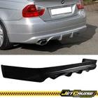 Fits 05-12 BMW E90 3 Serie Sedan AC Style Rear Bumper Lip Spoiler Diffuser Black