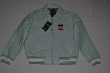 AUTHENTIC Avirex Icon Leather A1 BOMBER Jacket MENS SEAFOAM BRAND NEW ALL SIZES