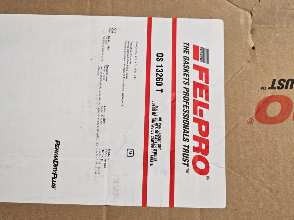 Junta da panela de óleo FelPro OS13260T para 1962-1985 Ford 289/302 - Imagem 3 de 4