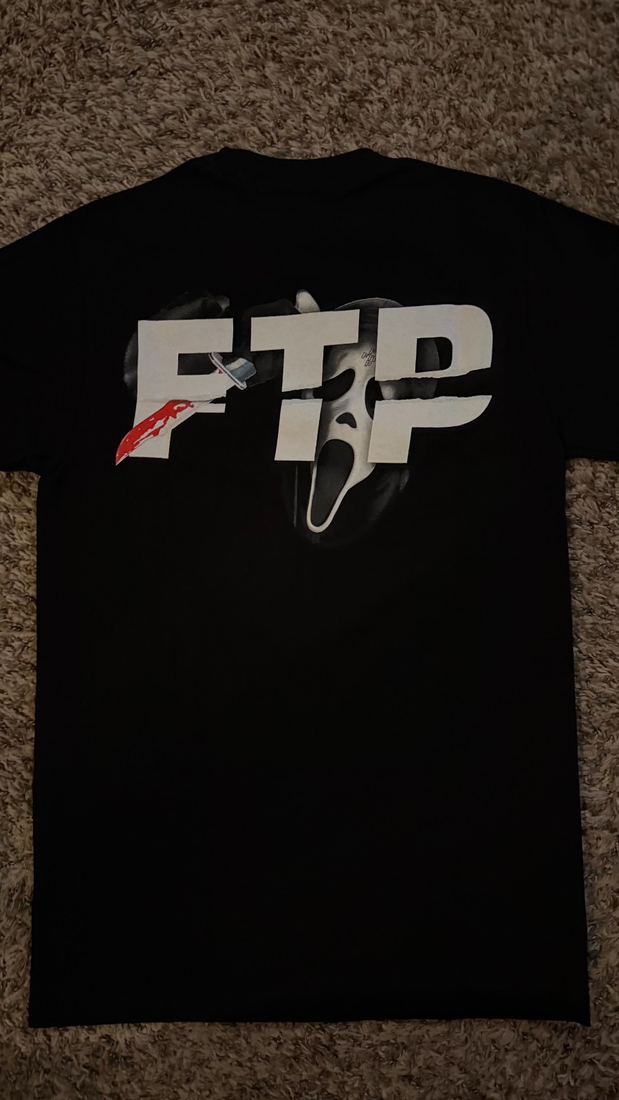 **NEW RARE** FTP GHOSTFACE SCREAM BLACK LOGO TEE T-SHIRT SUPREME ANTI CHROME S thumbnail 2