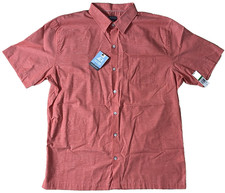 Van Heusen Air L Large 16 - 16 1/2 Classic Fit Red Short Sleeve Button Up Shirt