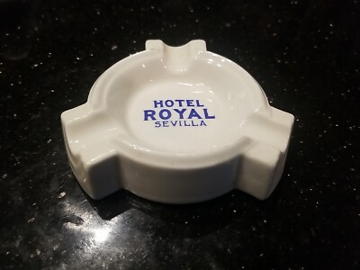 Vintage  Grife & Escoda  Dish Ashtray Hotel Royal Sevilla Spain Barcelona 3 Side