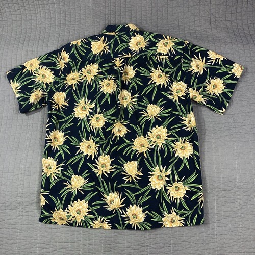 Cooke Street Hawaiian Shirt Men XL Blue Floral Tropical Beach Surf Cotton Button - Picture 24 of 24