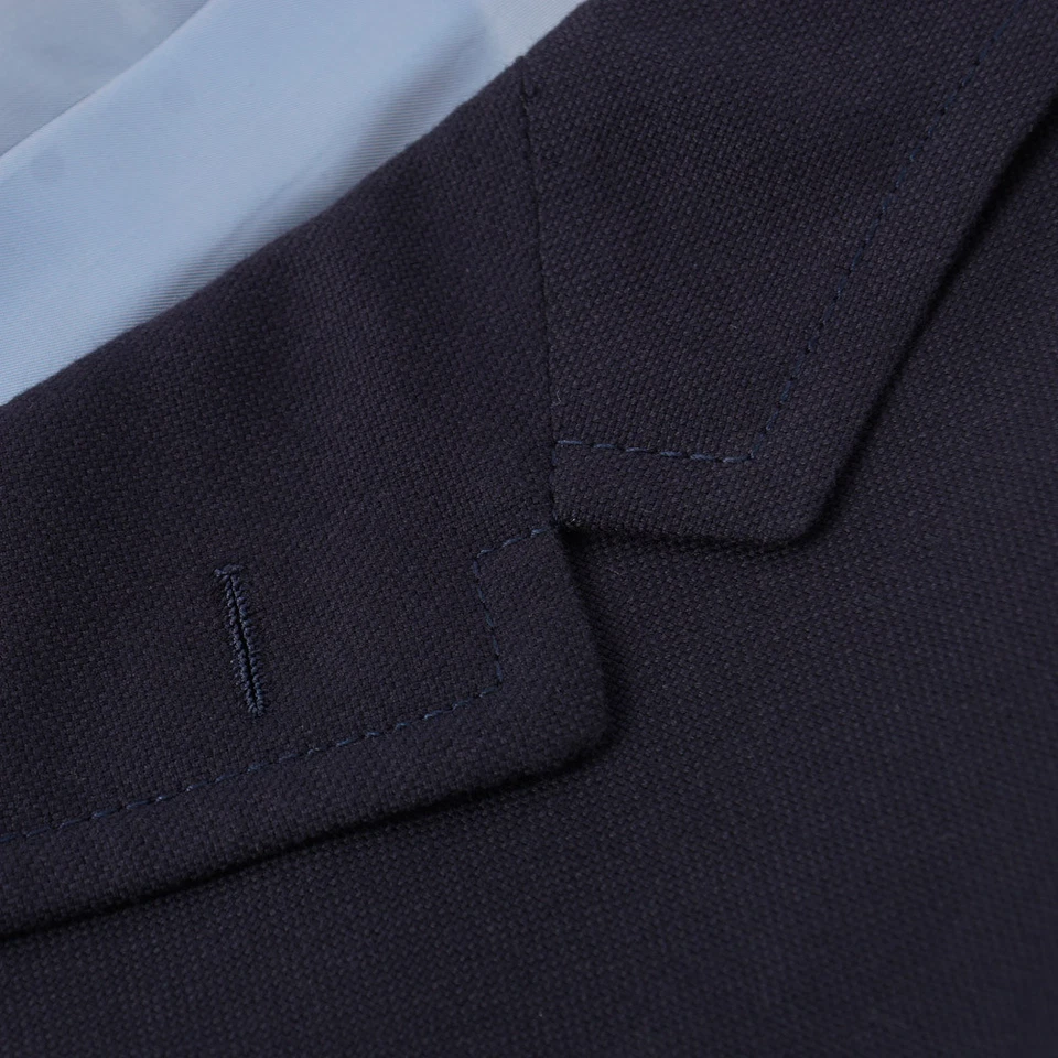 Blazer deportivo NUEVO CON ETIQUETAS $2995 D'AVENZA azul marino tejido algodón 40 R (UE 50) Foto 4 de 4