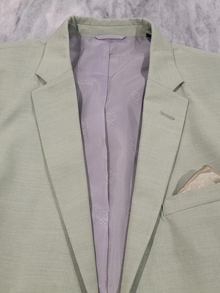 Blazer 44S Para Hombre Vince Camuto Verde Lima 2 Botones Calce Ajustado Flex Abrigo Deportivo Foto 3 de 4