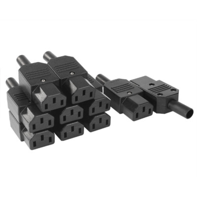 10pcs Female 3 Terminals IEC320 C13 Power Adapter Connector AC 250V 10A