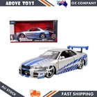 Jada 1:24 Fast & Furious Brians '02 Nissan Skyline GT-R Diecast Car Model Toy
