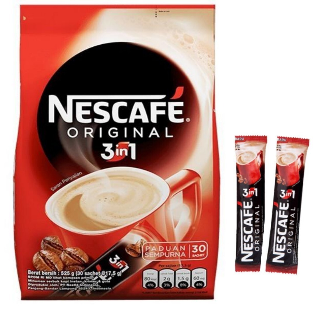 nescafe instant coffee Original 3 In 1 coffe,Sugar,Creamer 1 Pack