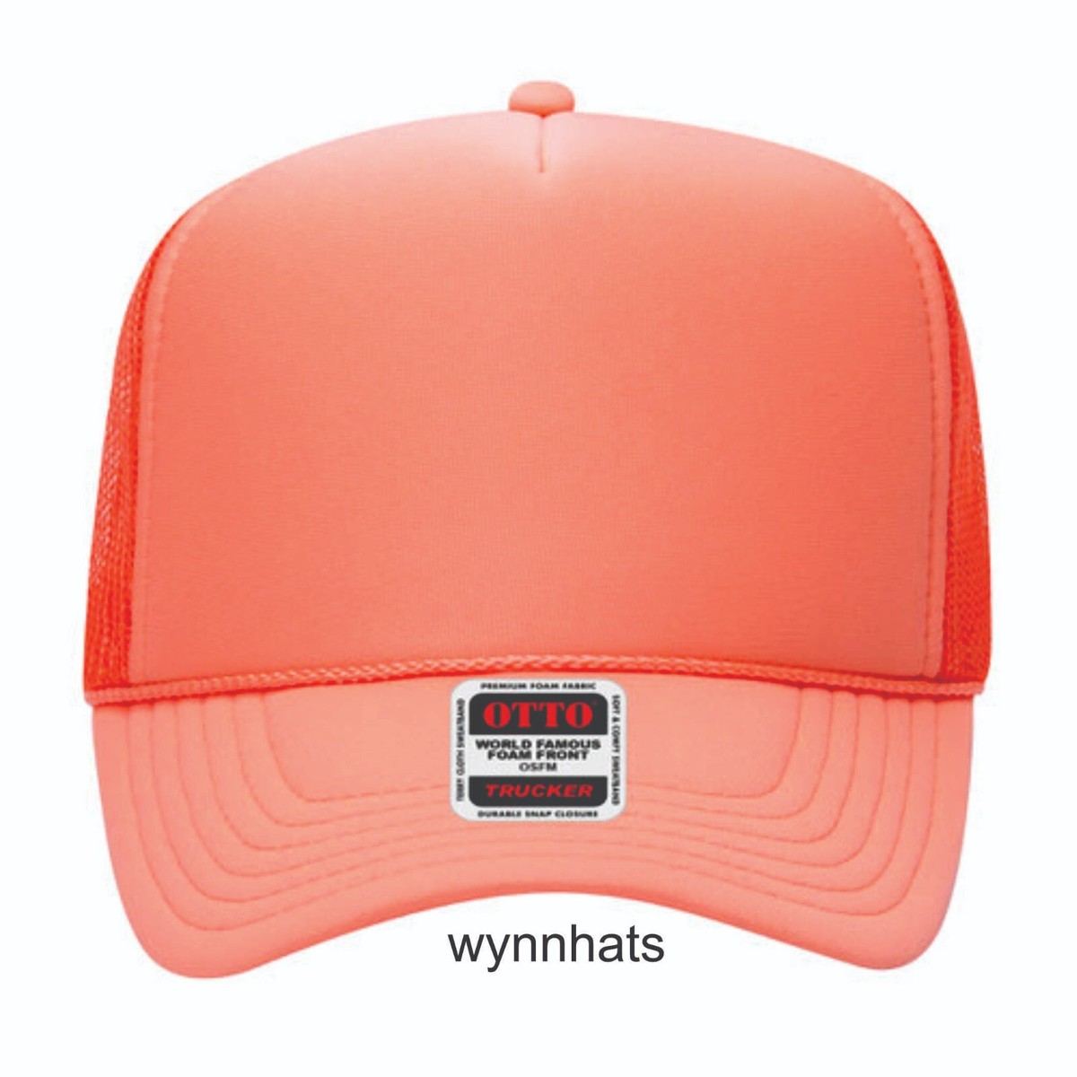 Ottocap Polyester Foam Front Trucker Hat - High Crown Mesh Back, Adjustable Snap, Wholesale Bulk Options - View #11