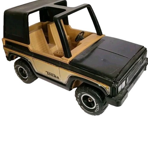 TONKA ジープ Vintage 811850 Large Plastic Black Golden Eagle Tonka Jeep NO-CAP